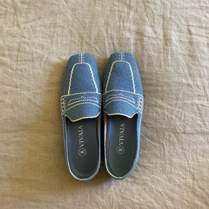 Vivaia Denim Blue Loafers - Size 37.5 or 6.5